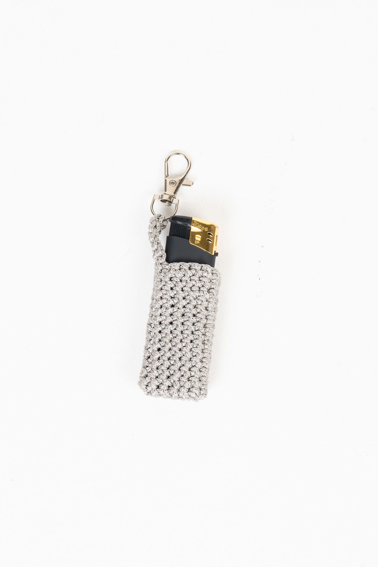 Lighter Case with Carabiner – Silver